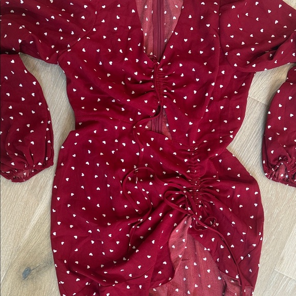 Red Polka Dot Dress with Cutout - Picture 6 of 6